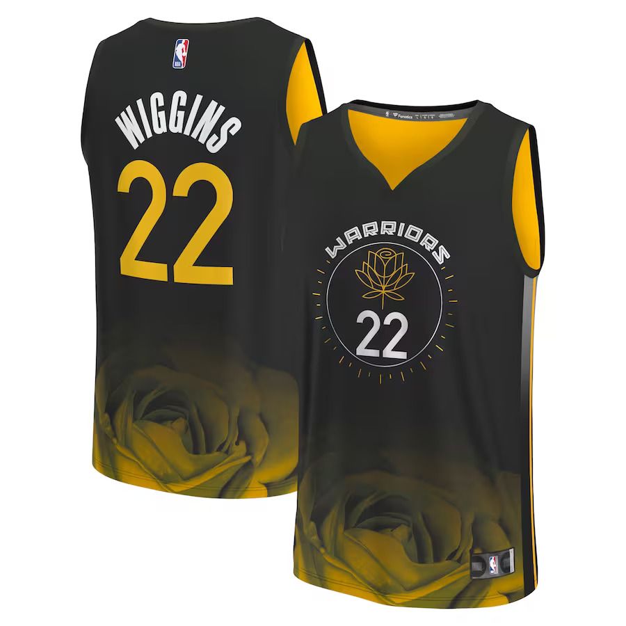 Men Golden State Warriors 22 Andrew Wiggins Fanatics Branded Black 2022-23 Fastbreak NBA Jersey